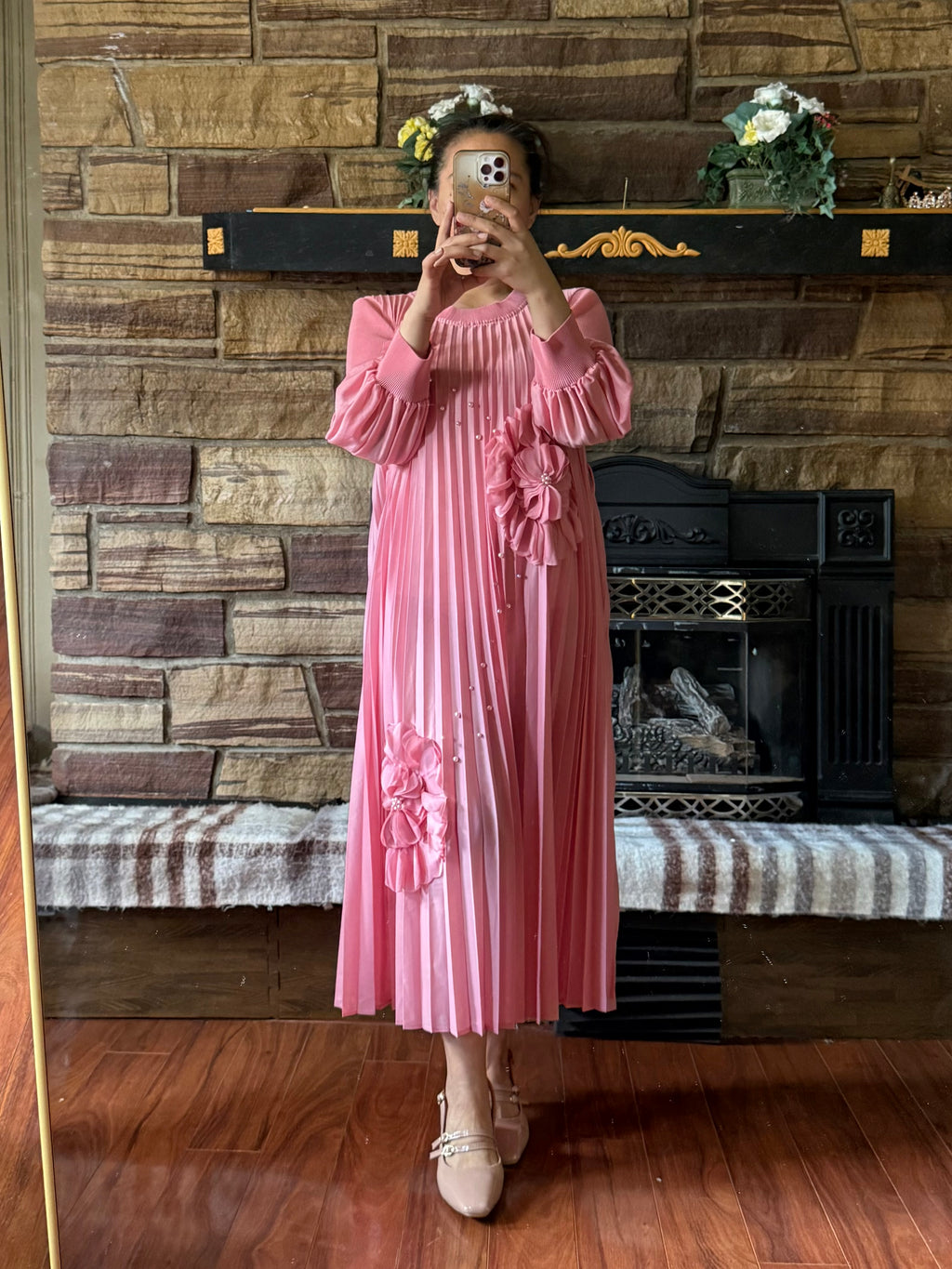 Belinda Pleated Dress (One Size)