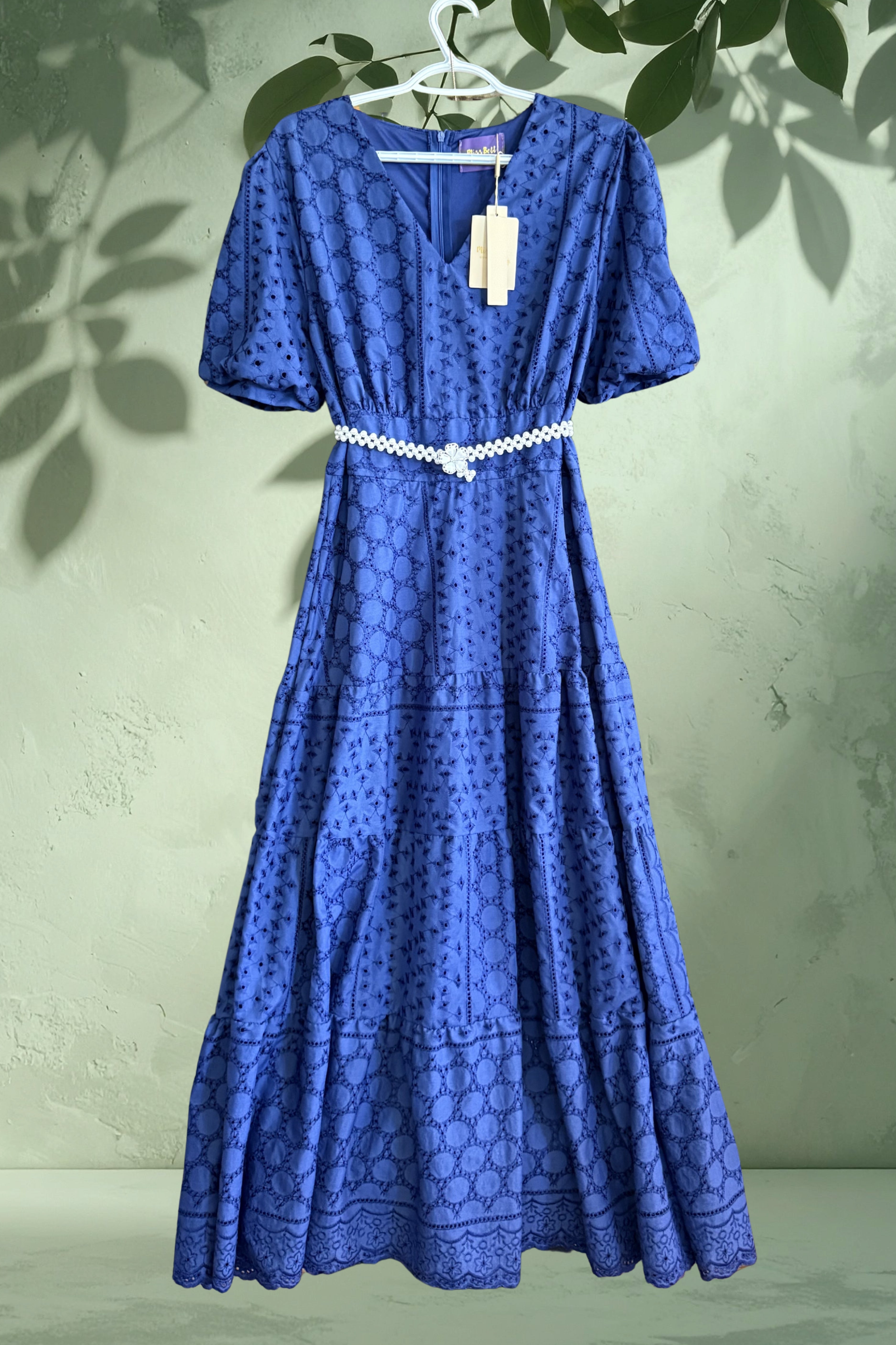 Blue Eyelet Dress
