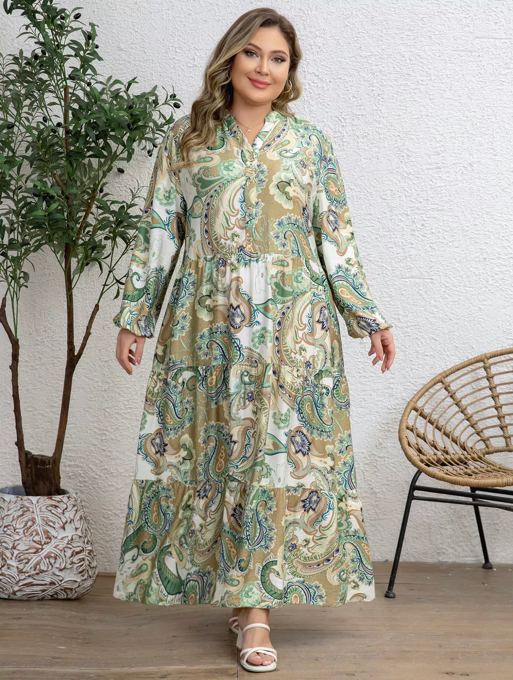 Paisley Dress Plus Size)