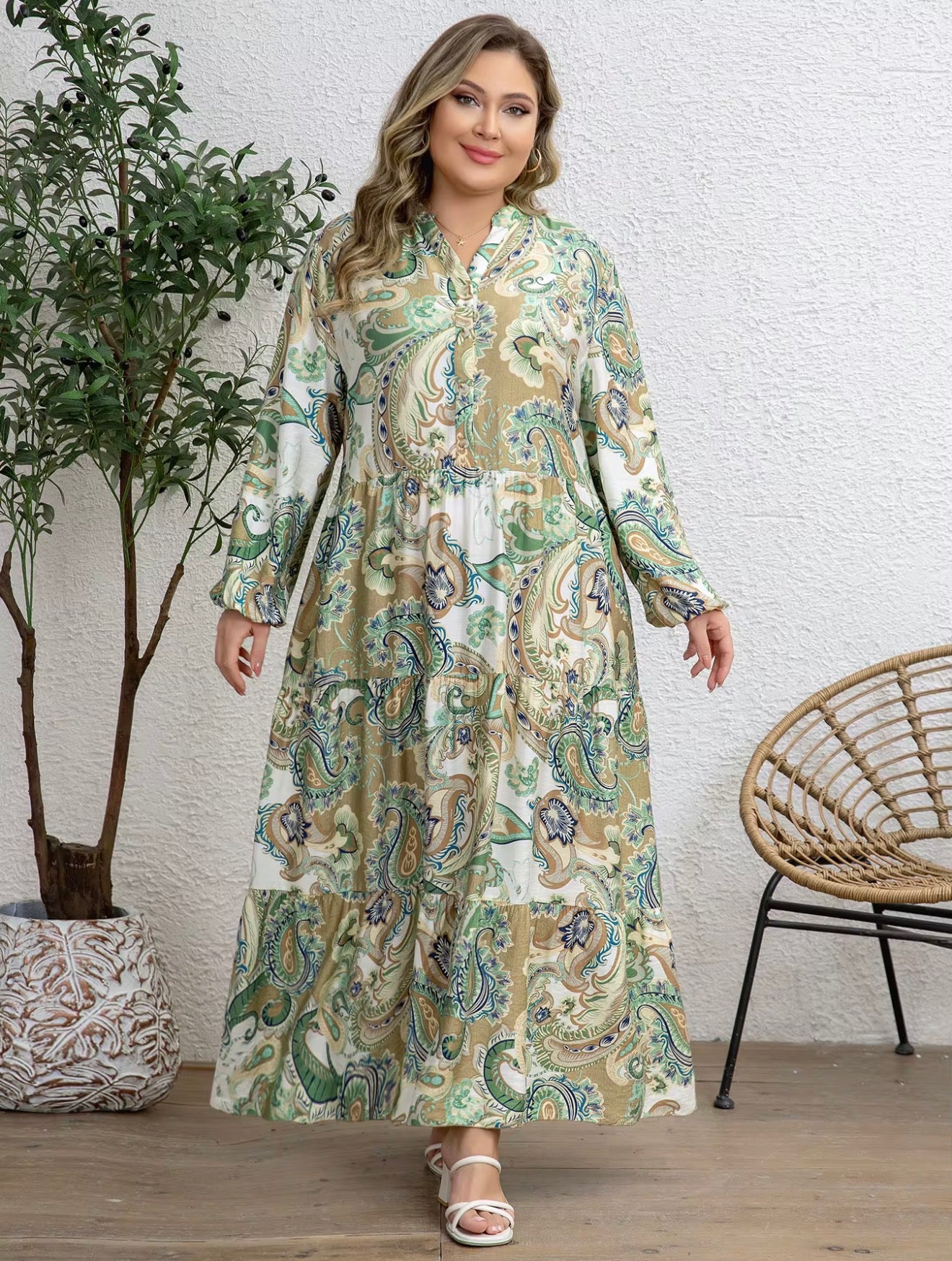 Paisley Dress Plus Size)