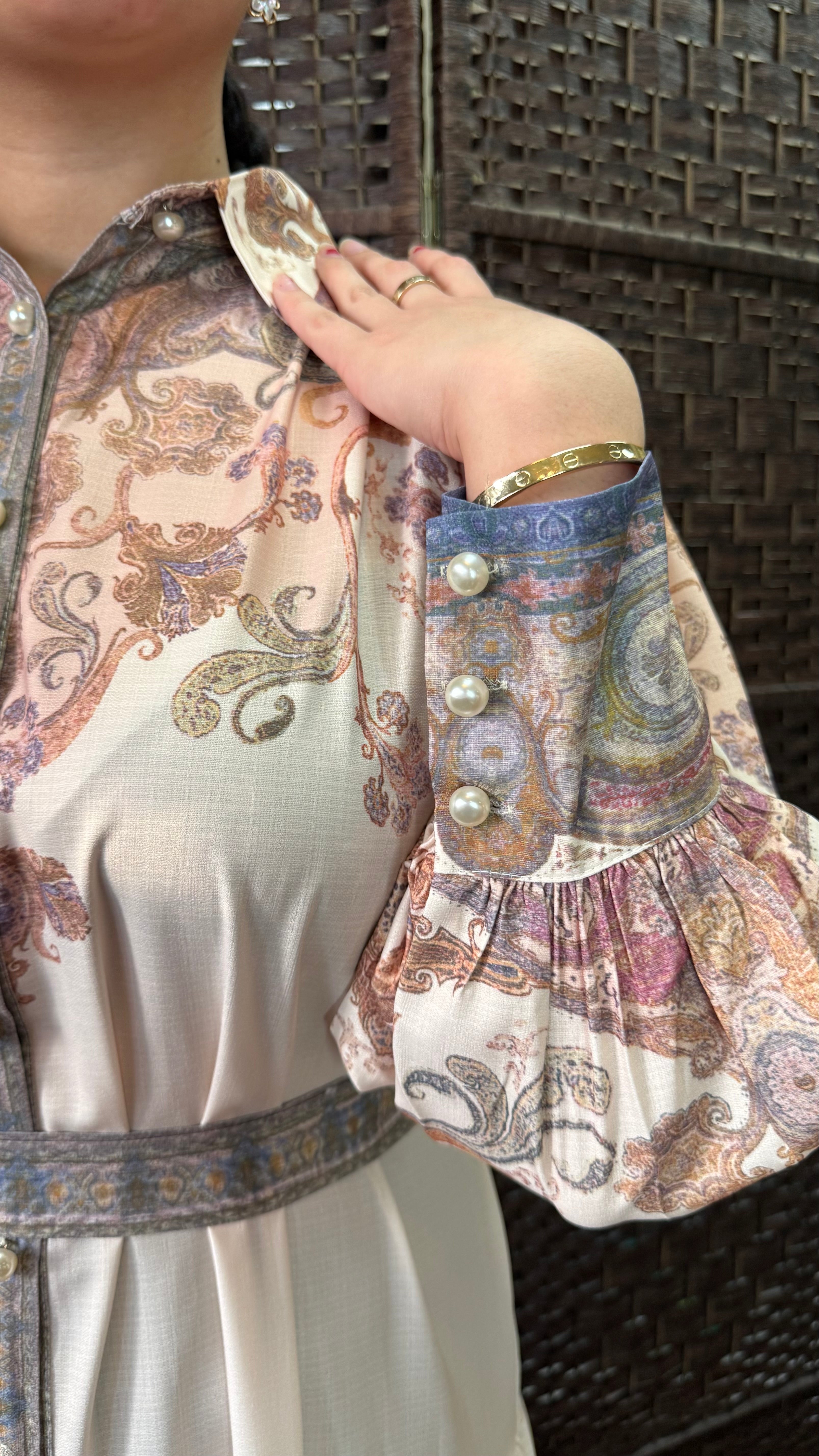 Paisley Button-Down Dress