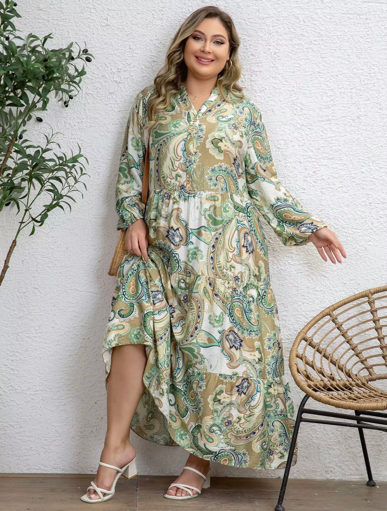 Paisley Dress Plus Size)
