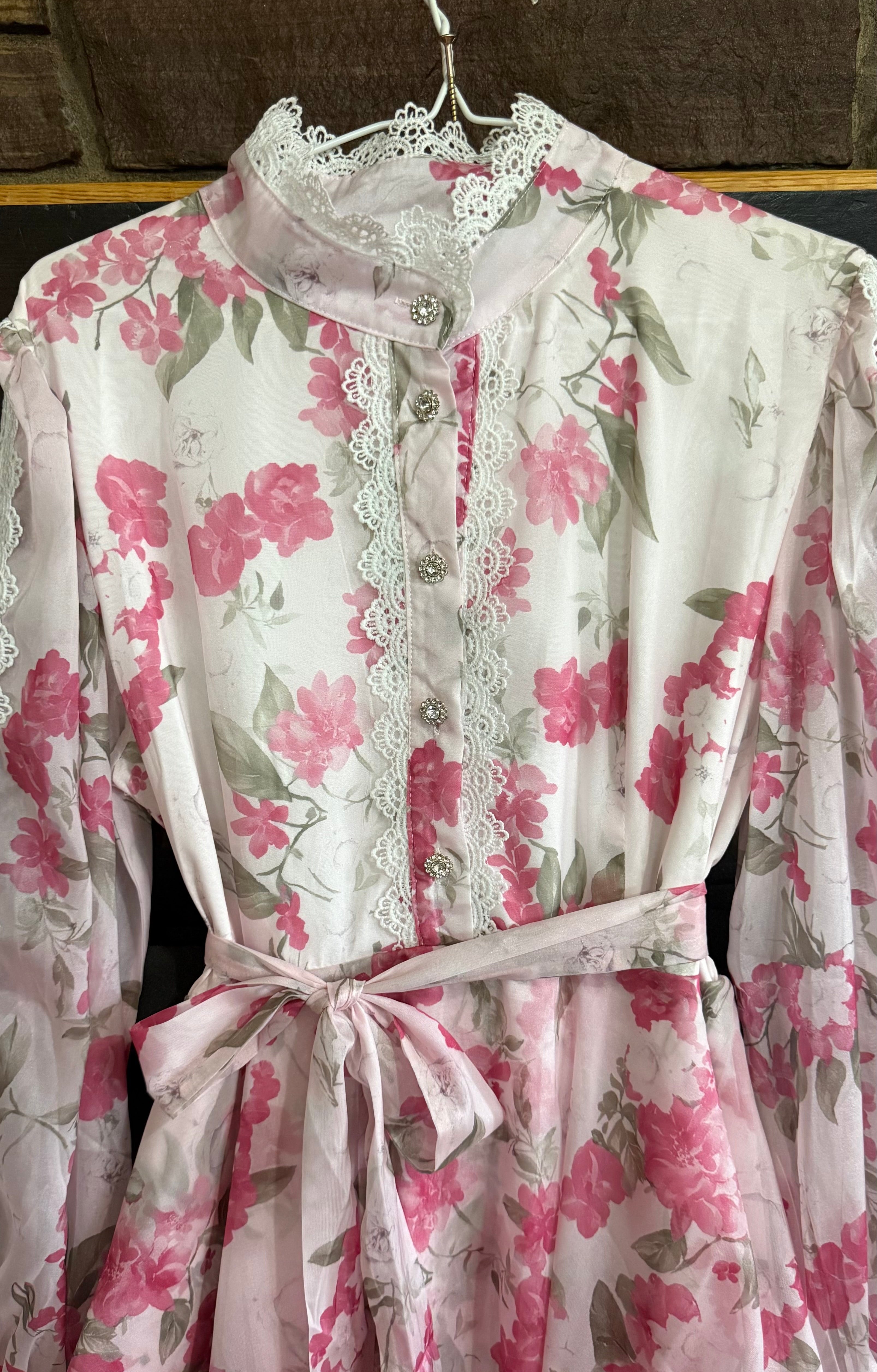 Floral Chiffon Dress Size M