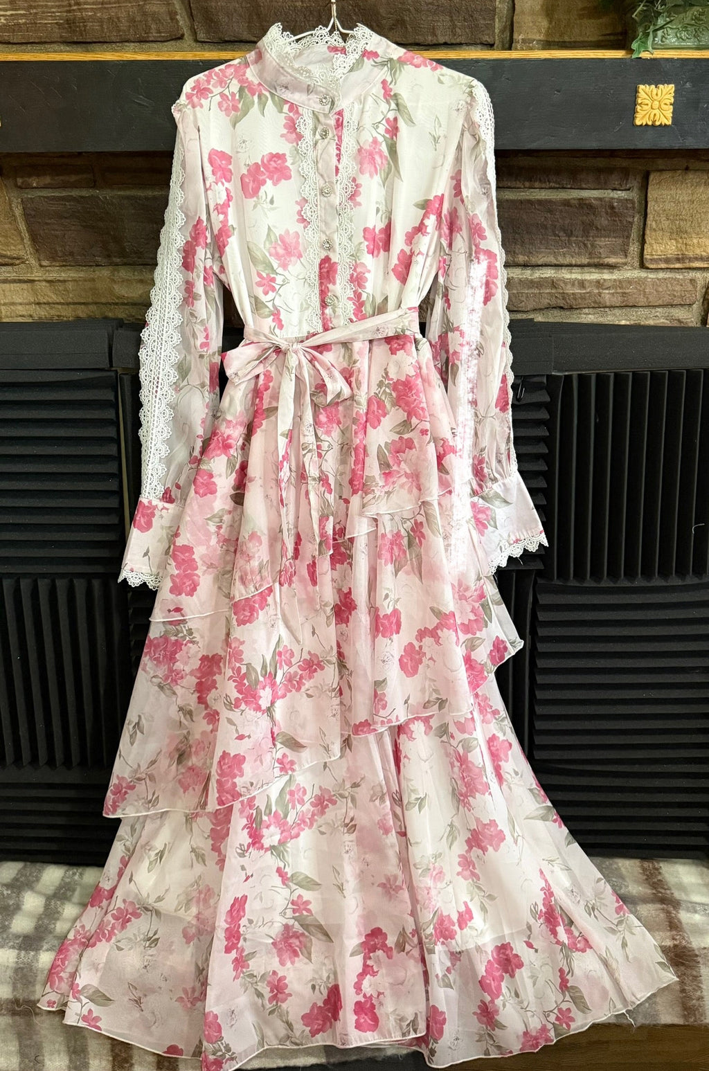 Floral Chiffon Dress Size M