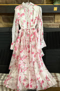 Floral Chiffon Dress Size M