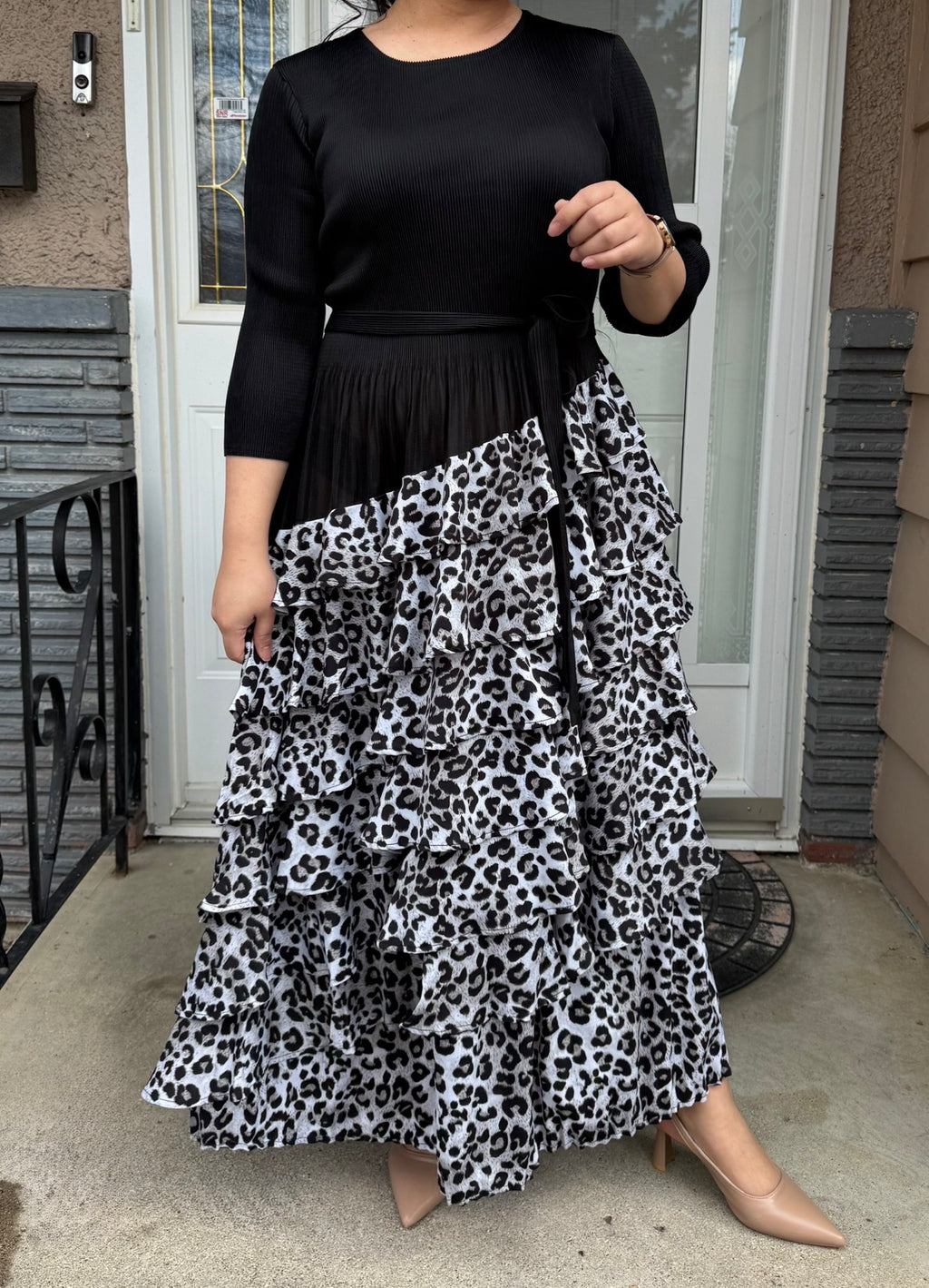 Animal print maxi dress