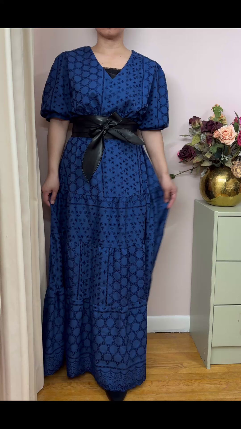 Blue Eyelet Dress
